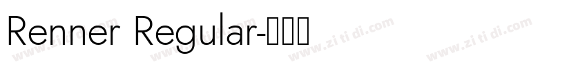 Renner Regular字体转换